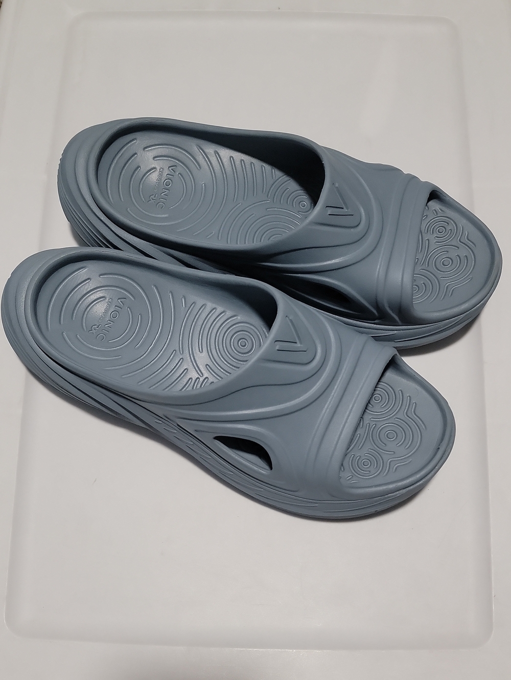 Vionic Cove RX Recovery slides Slate Blue Unisex W10/M8